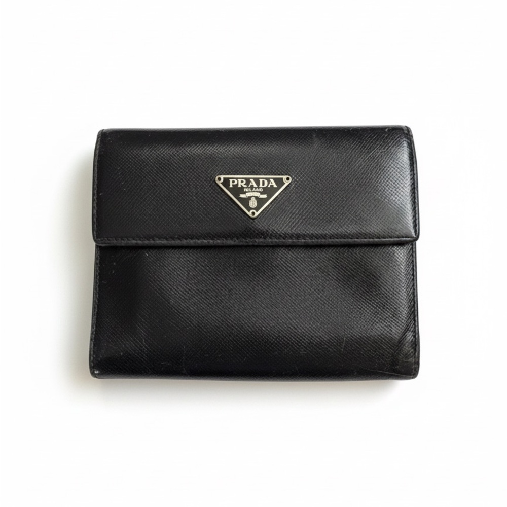 Prada Black Saffiano Leather Wallet